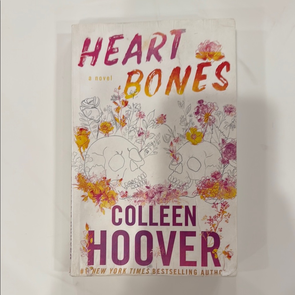 'Heart Bones' Novel with Pink and Yellow Accents